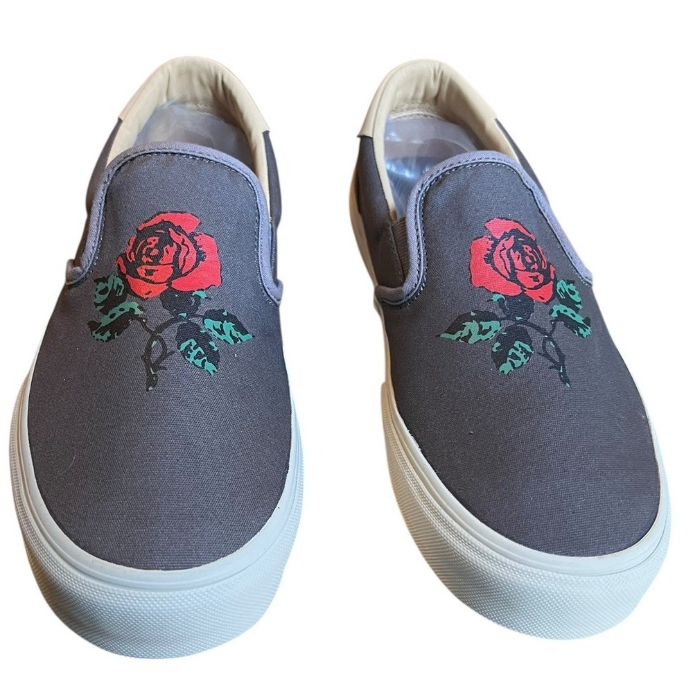 STRAYE Ventura Charcoal Rose Skate Shoes Slip on Men‎ Sz 10.5 Women sz 12